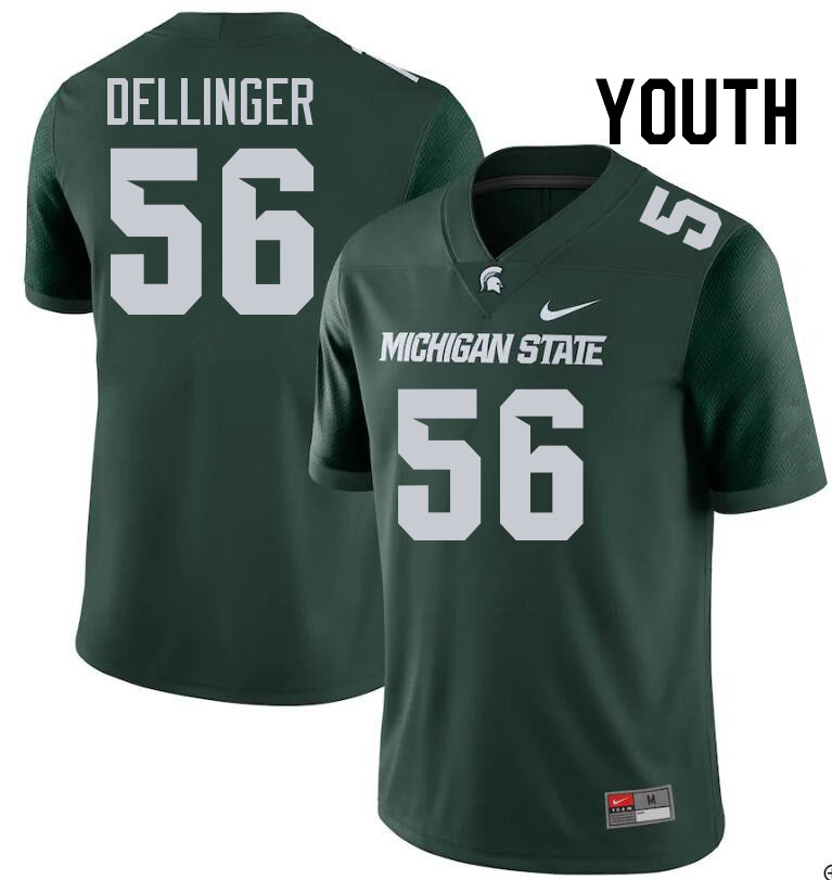 Youth #56 Cole Dellinger Michigan State Spartans College Football Jerseys Stitched-Green